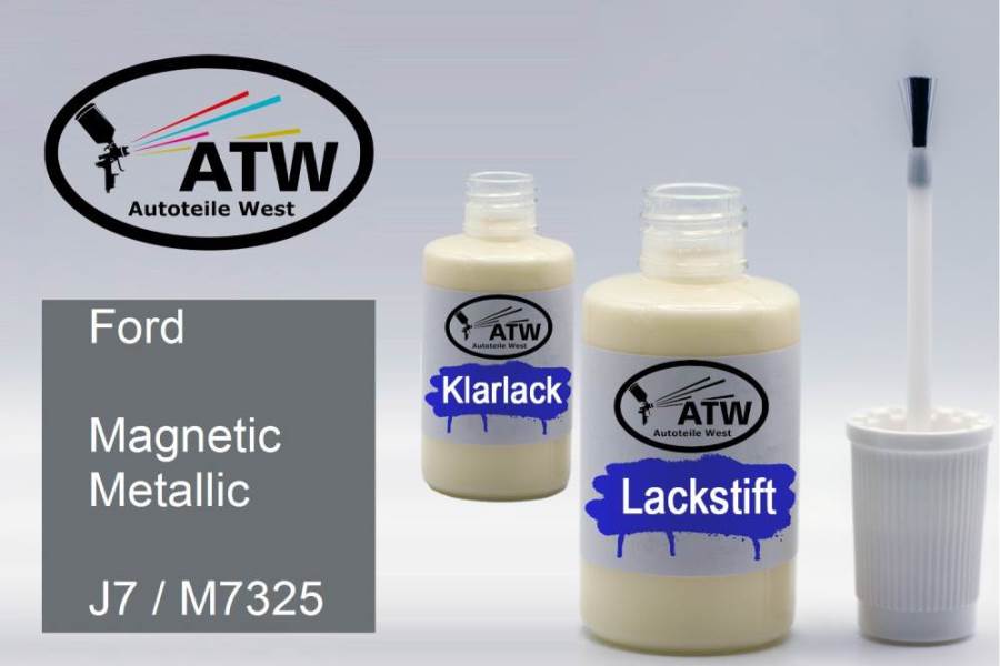 Ford, Magnetic Metallic, J7 / M7325: 20ml Lackstift + 20ml Klarlack - Set, von ATW Autoteile West.